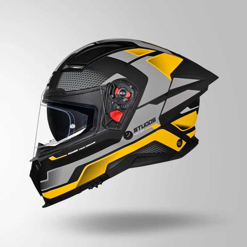 HELIOS D1 ASPHALT DECOR MATT BLACK & YELLOW