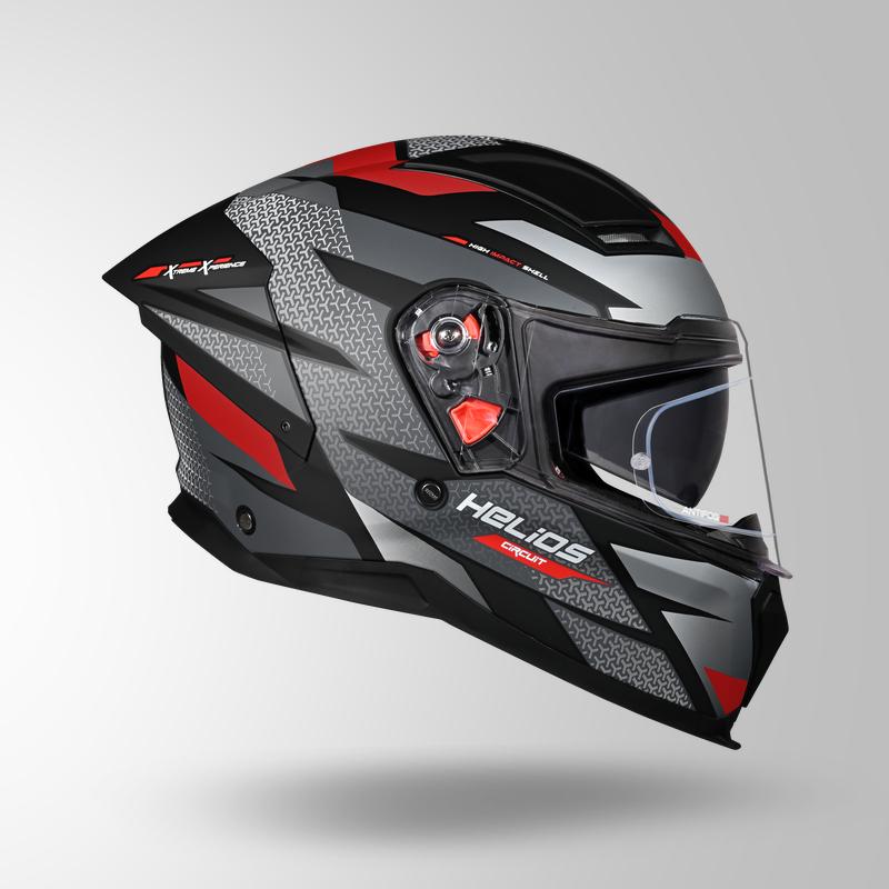 HELIOS D2 CIRCUIT DECOR MATT BLACK & RED