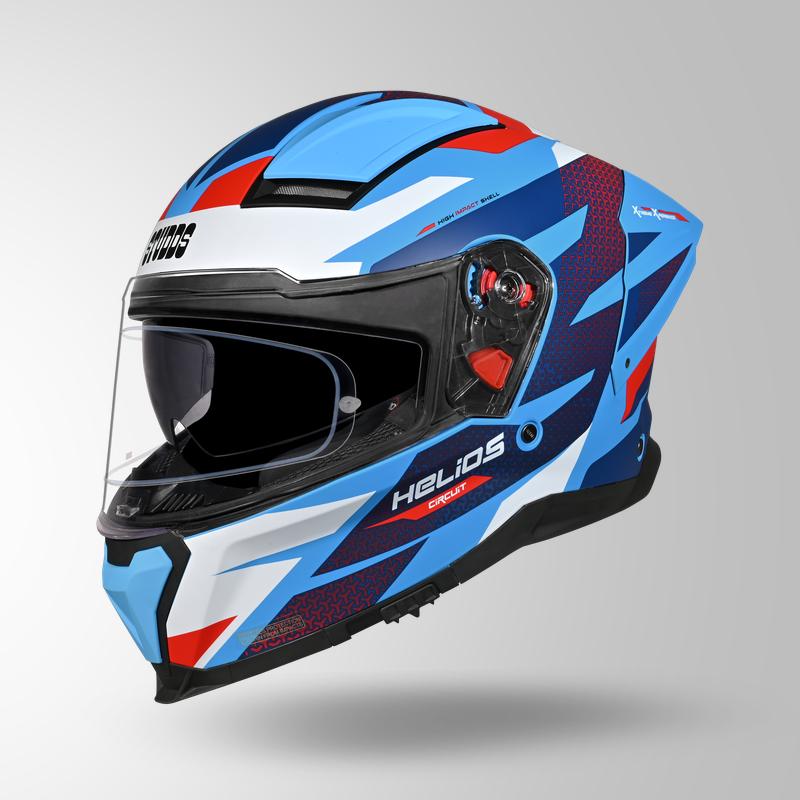 HELIOS D2 CIRCUIT DECOR MATT BLUE & RED