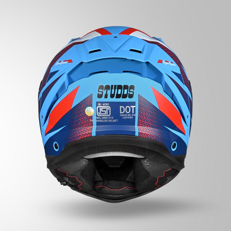 HELIOS D2 CIRCUIT DECOR MATT BLUE & RED