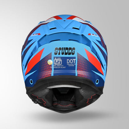 HELIOS D2 CIRCUIT DECOR MATT BLUE & RED