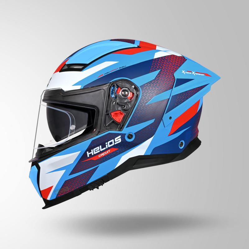 HELIOS D2 CIRCUIT DECOR MATT BLUE & RED