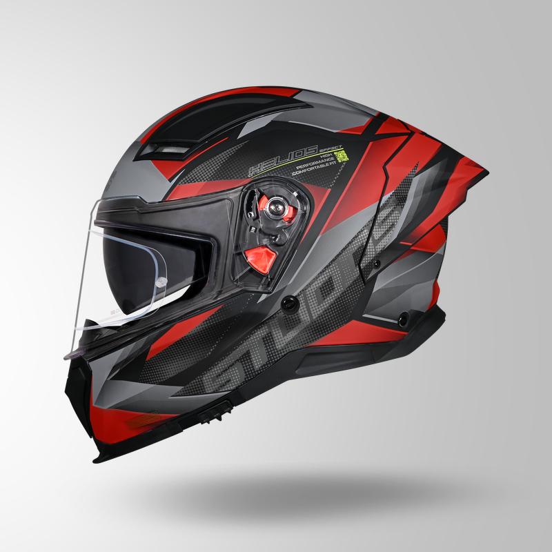 HELIOS EFFECT MATT BLACK / GREY & RED