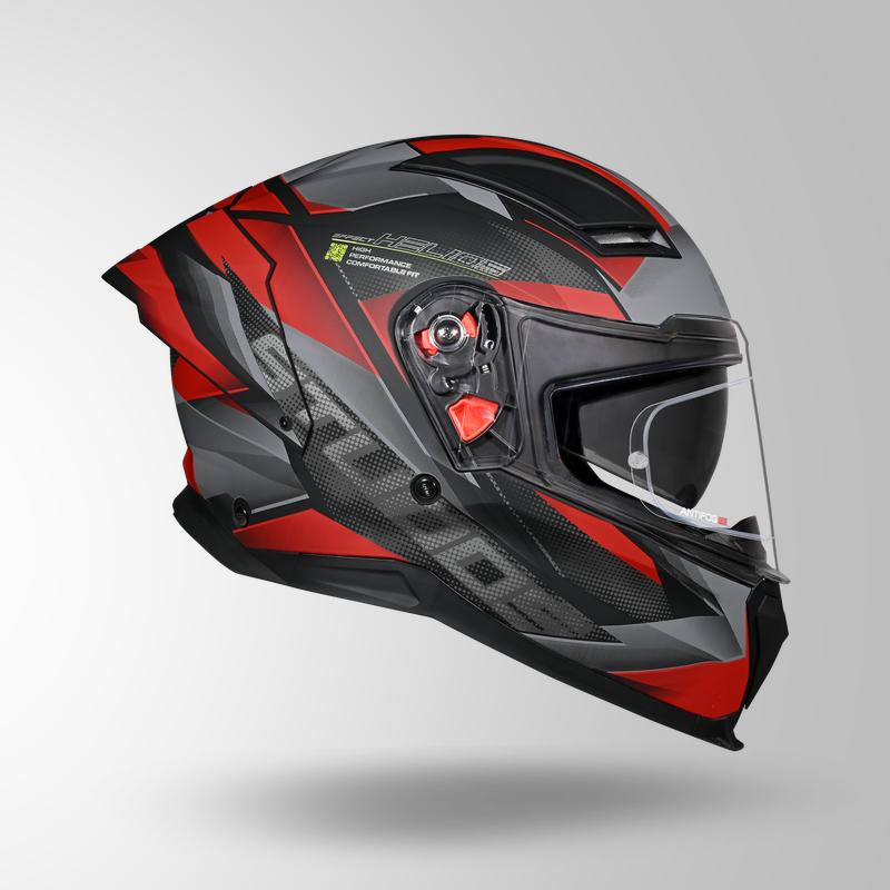 HELIOS EFFECT MATT BLACK / GREY & RED