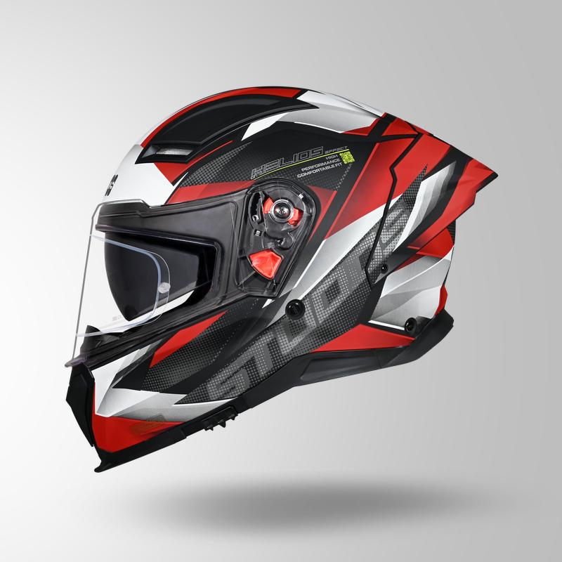 HELIOS EFFECT MATT BLACK / WHITE & RED