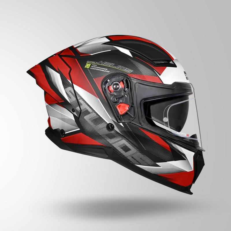 HELIOS EFFECT MATT BLACK / WHITE & RED