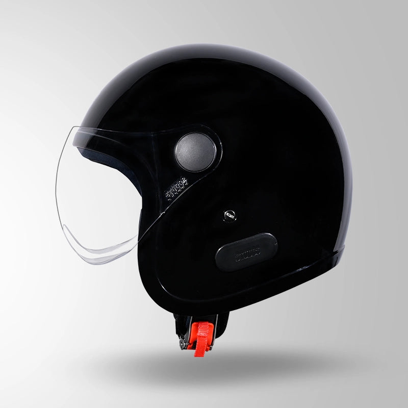 JET BLACK WITH SHORT VISOR