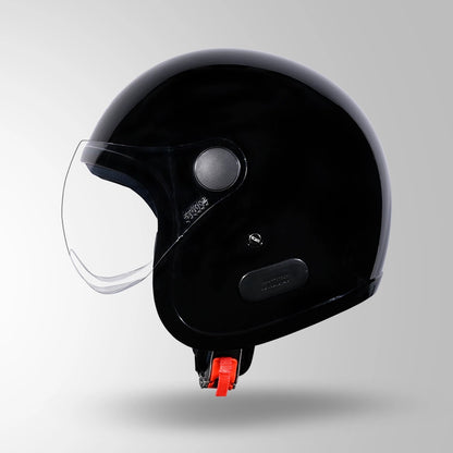 JET BLACK WITH SHORT VISOR
