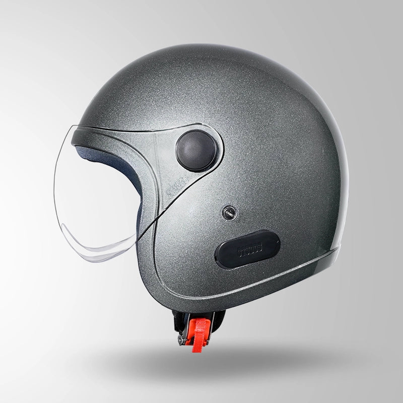JET GUN GREY WITH SHORT VISOR