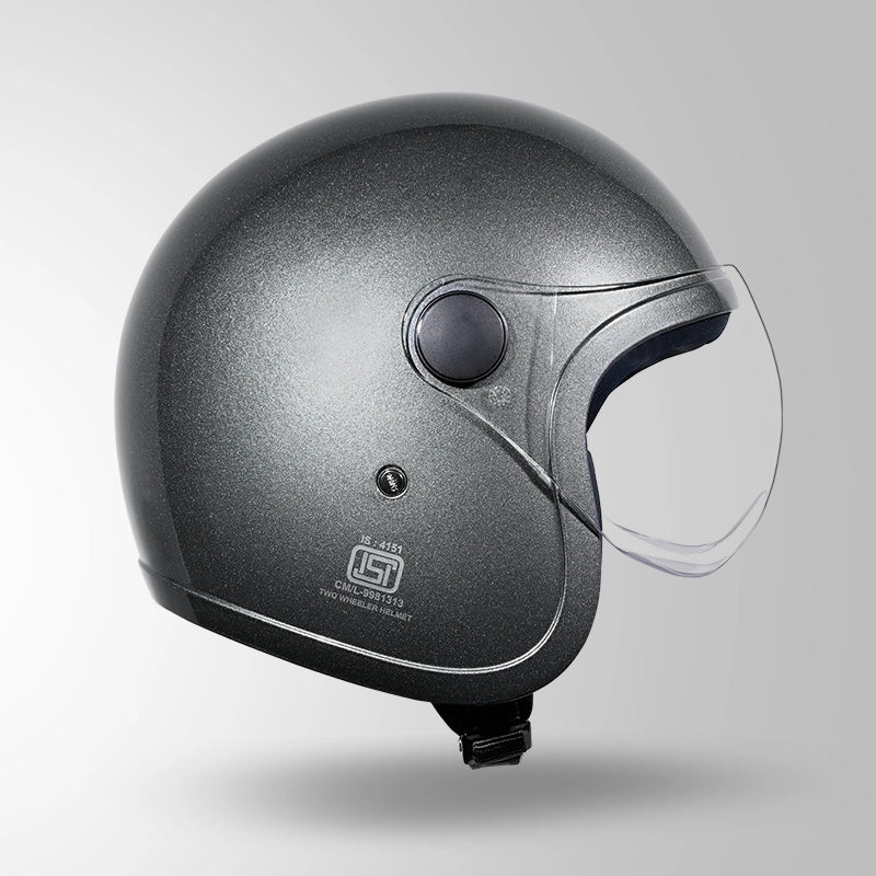 JET GUN GREY WITH SHORT VISOR