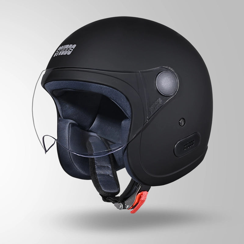 JET MATT BLACK WITH SHORT VISOR