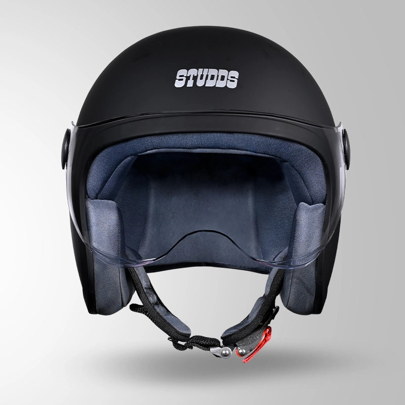 JET MATT BLACK WITH SHORT VISOR