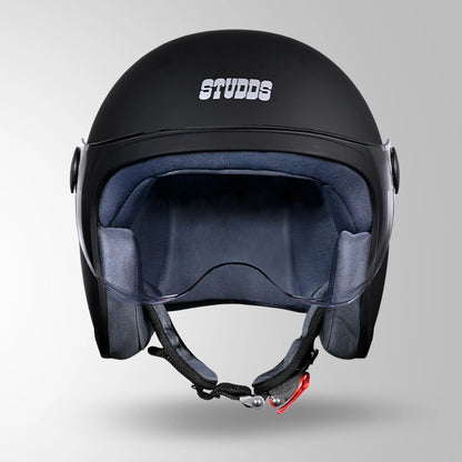 JET MATT BLACK WITH SHORT VISOR
