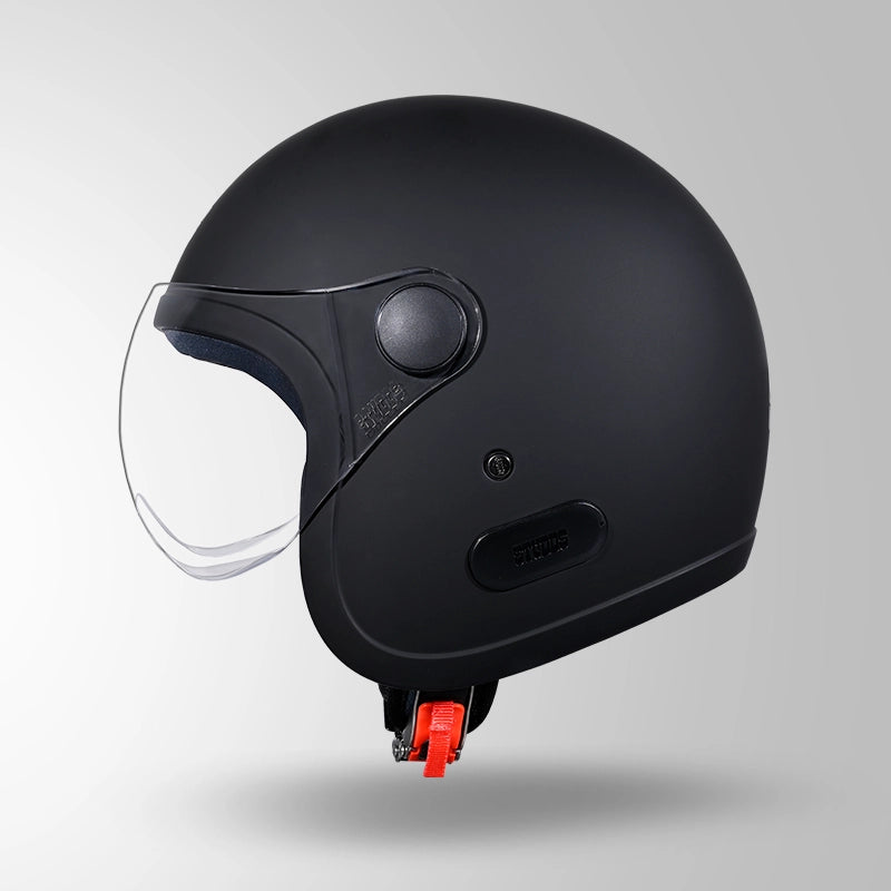 JET MATT BLACK WITH SHORT VISOR