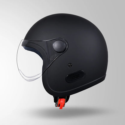 JET MATT BLACK WITH SHORT VISOR