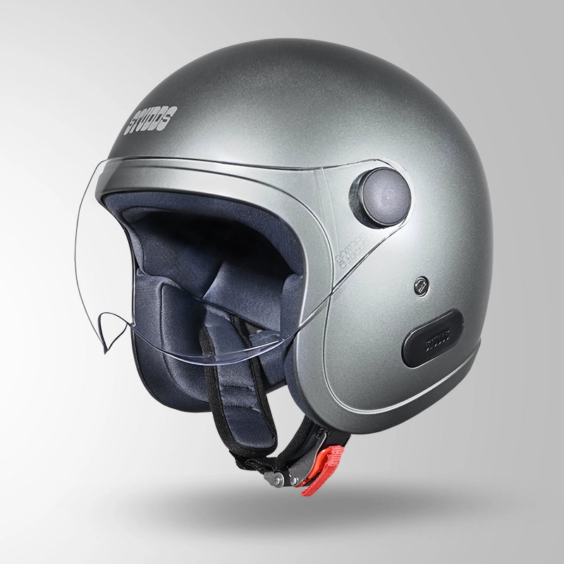JET MATT GUN GREY WITH SHORT VISOR