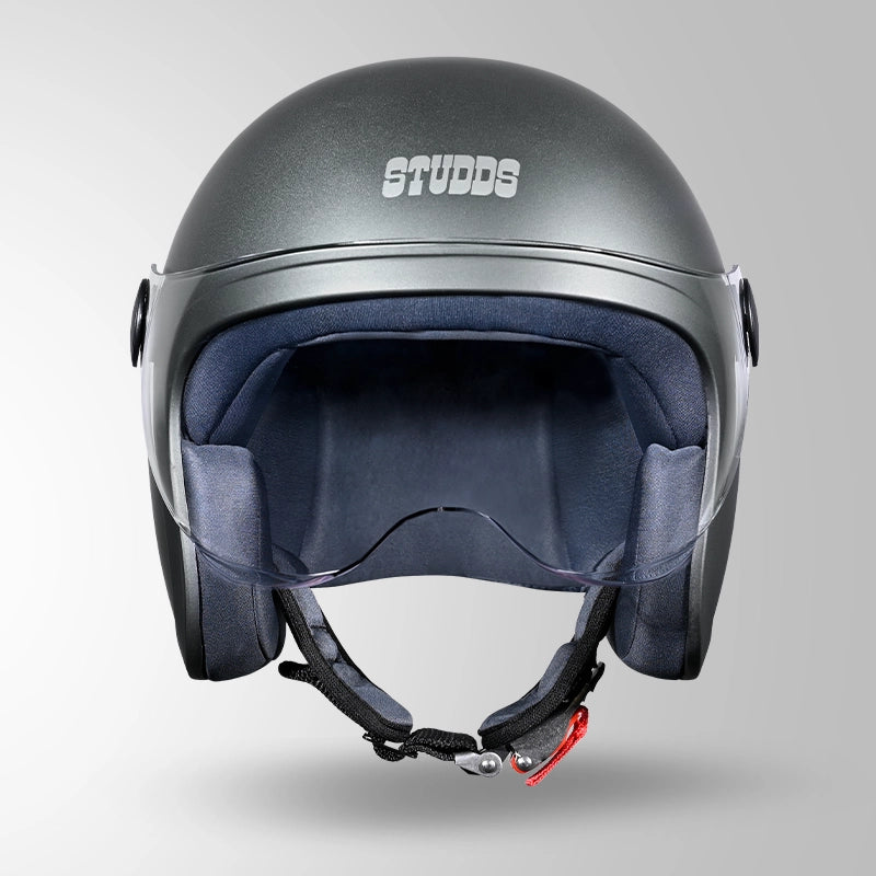 JET MATT GUN GREY WITH SHORT VISOR