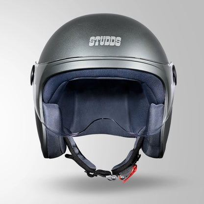 JET MATT GUN GREY WITH SHORT VISOR