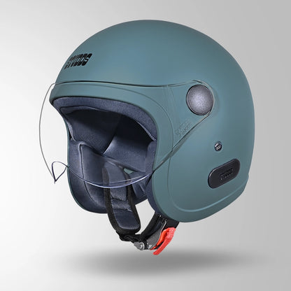 JET MATT SHARK SKIN BLUE WITH SHORT VISOR
