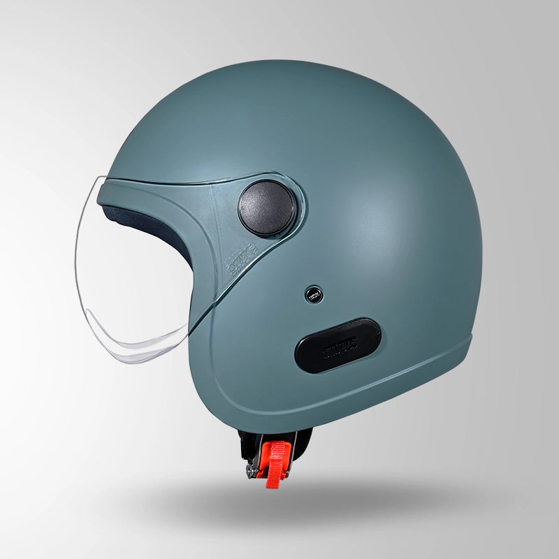 JET MATT SHARK SKIN BLUE WITH SHORT VISOR