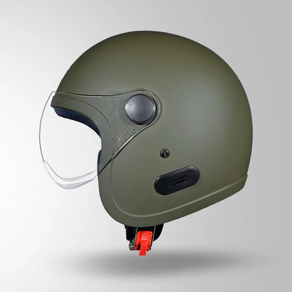 JET MILITARY GREEN WITH SHORT VISOR