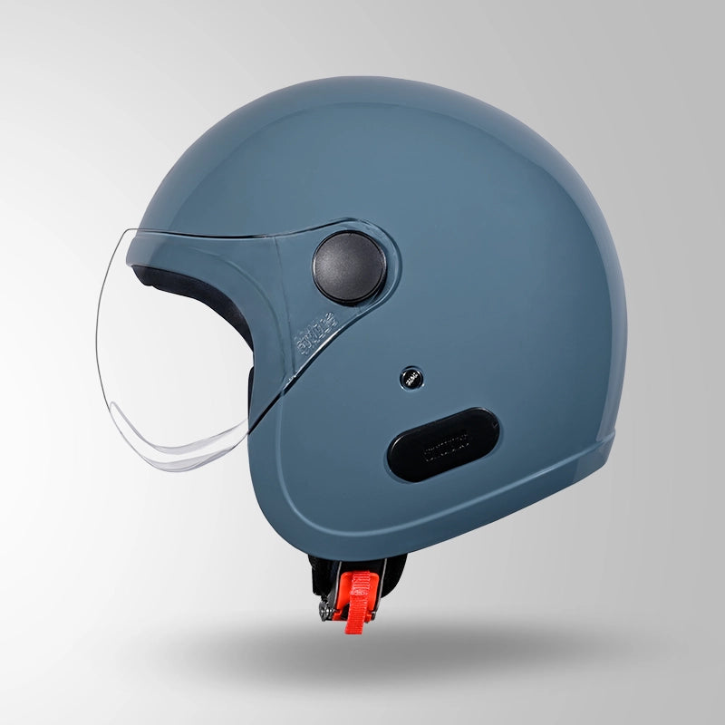 JET SHARK SKIN BLUE WITH SHORT VISOR