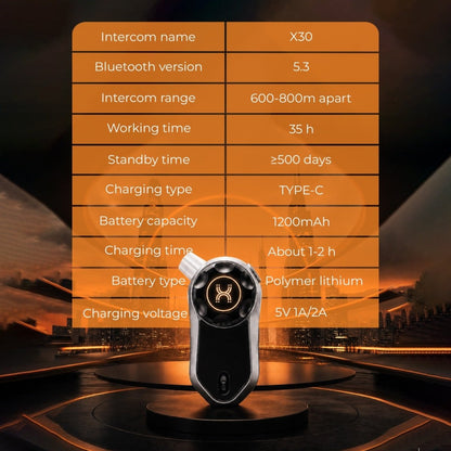 LGP X30 Pro Bluetooth Mesh Intercom, Advanced Motorcycle Communication