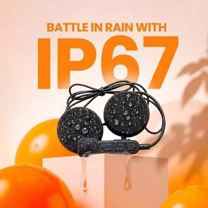LGP BT30 Bluetooth Helmet Headset IP67 Waterproof | Wireless Bike Helmet Speakers with Mic, Music & Call Control