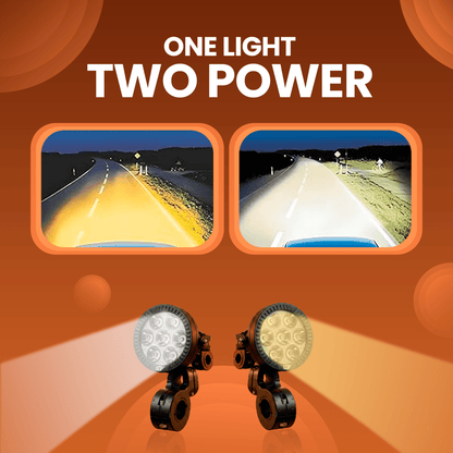 LGP DK70 High Power LED Spotlight for Bike (Pair) | 140W 20000LM | IP67 Waterproof Auxiliary Fog Light, Universal Motorcycle Fit