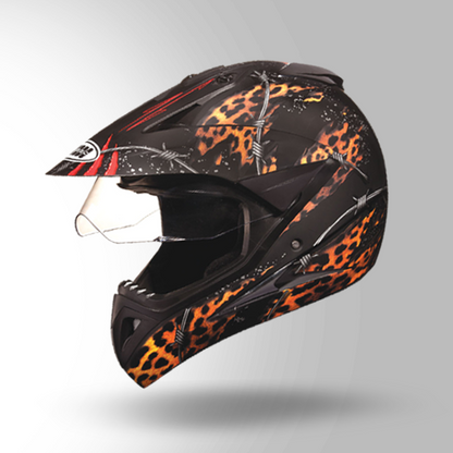 MOTOCROSS D1 DECOR MATT BLACK & GOLDEN