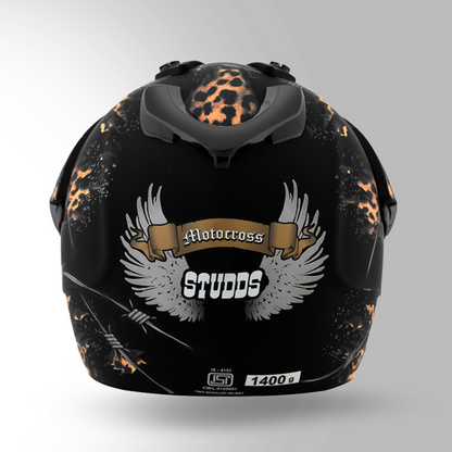 MOTOCROSS D1 DECOR MATT BLACK & GOLDEN