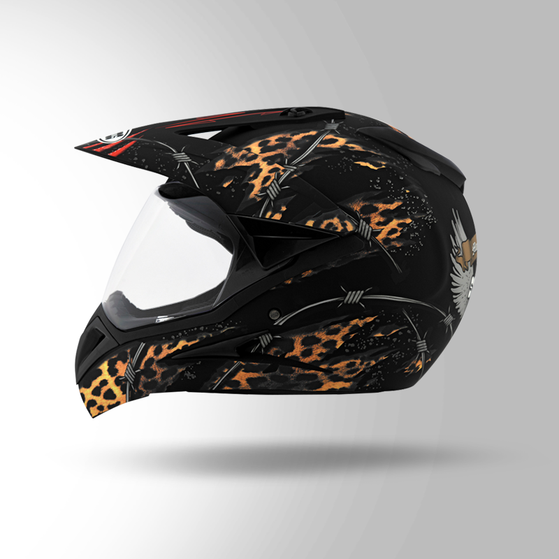 MOTOCROSS D1 DECOR MATT BLACK & GOLDEN