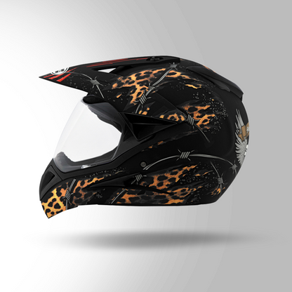 MOTOCROSS D1 DECOR MATT BLACK & GOLDEN