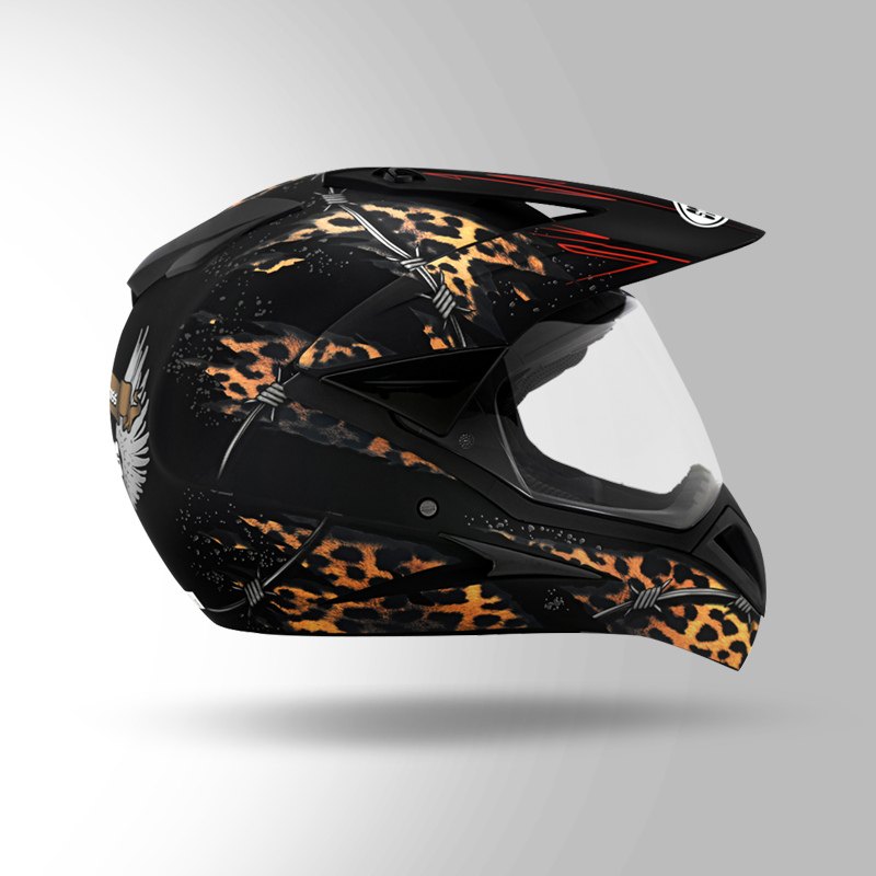 MOTOCROSS D1 DECOR MATT BLACK & GOLDEN