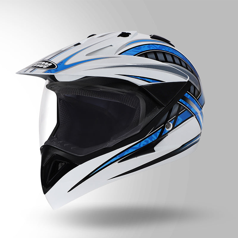 MOTOCROSS D2 DECOR WHITE & BLUE