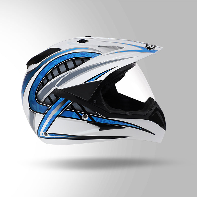 MOTOCROSS D2 DECOR WHITE & BLUE
