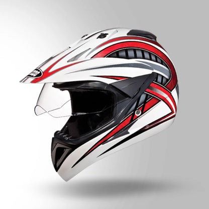 MOTOCROSS D2 DECOR WHITE & RED