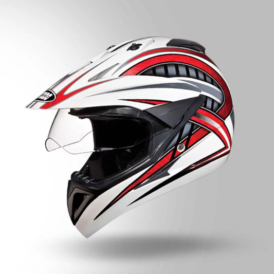 MOTOCROSS D2 DECOR WHITE & RED