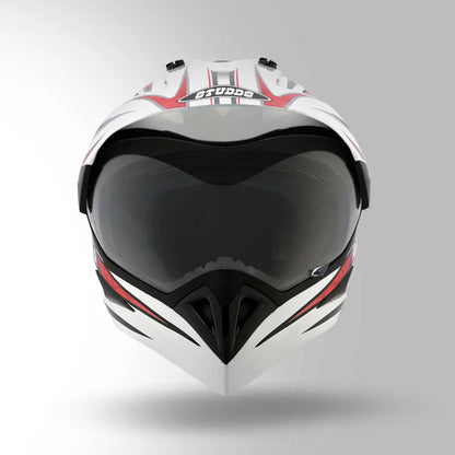 MOTOCROSS D2 DECOR WHITE & RED