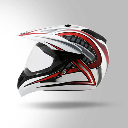 MOTOCROSS D2 DECOR WHITE & RED