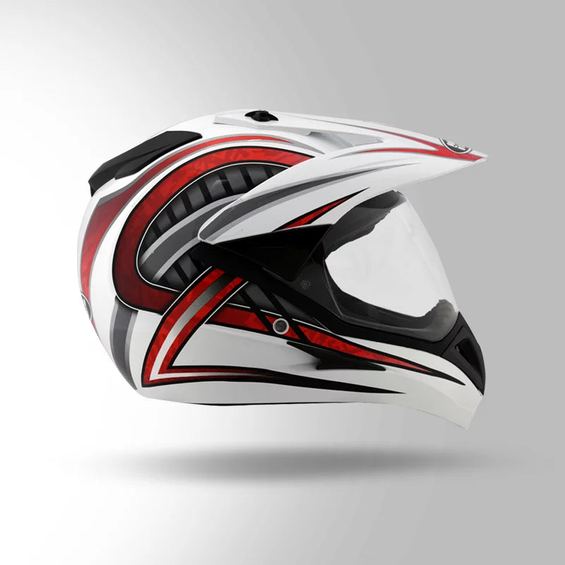 MOTOCROSS D2 DECOR WHITE & RED