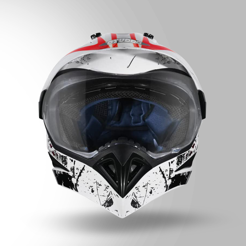 MOTOCROSS D3 DECOR WHITE & ORANGE
