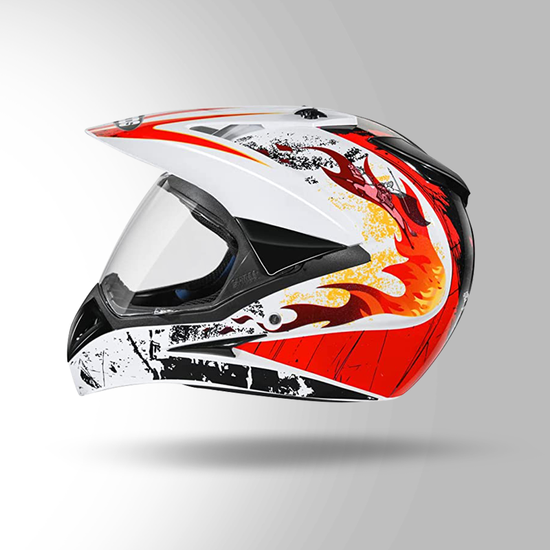 MOTOCROSS D3 DECOR WHITE & ORANGE