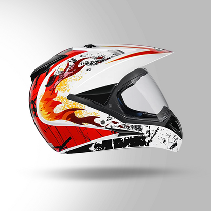 MOTOCROSS D3 DECOR WHITE & ORANGE