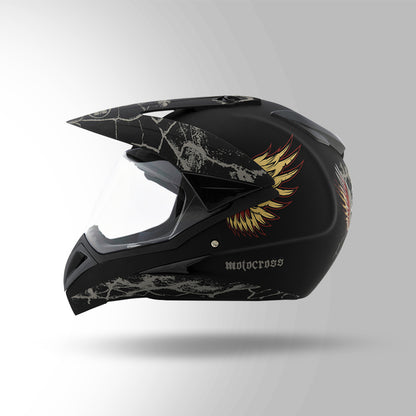 MOTOCROSS D4 DECOR MATT BLACK & GOLDEN
