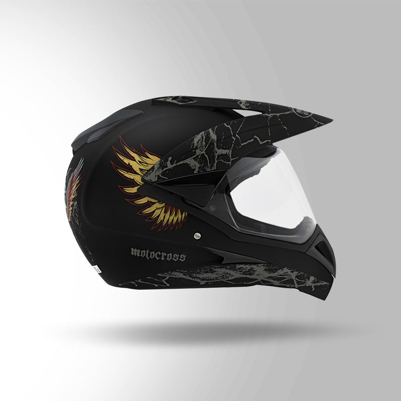 MOTOCROSS D4 DECOR MATT BLACK & GOLDEN