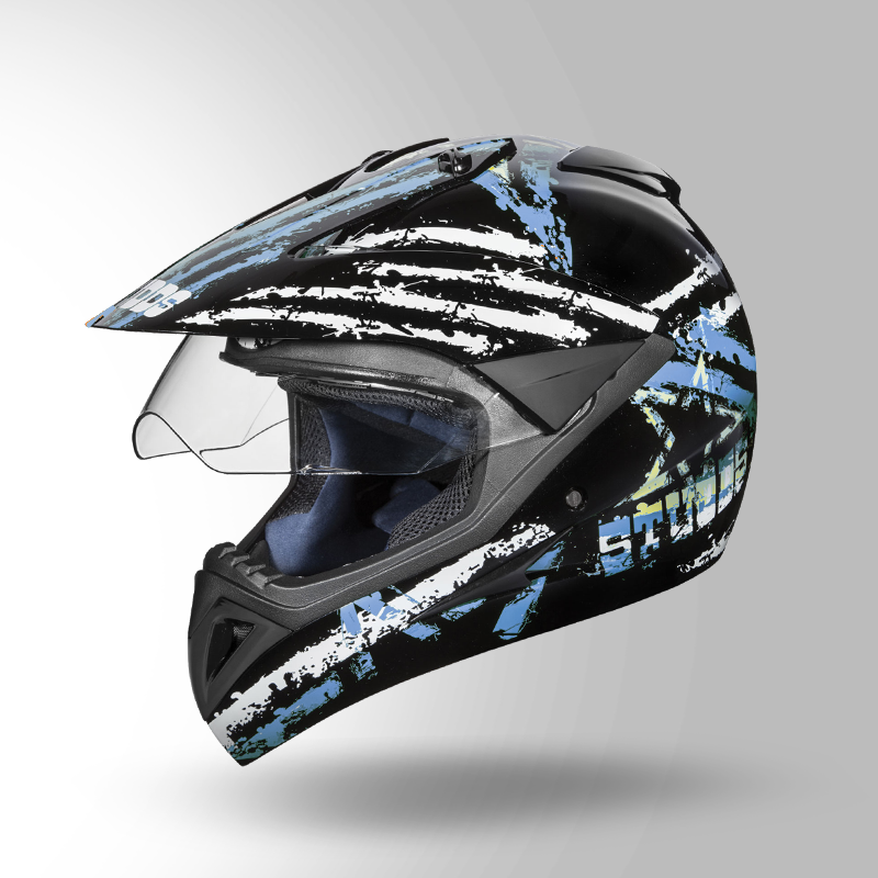MOTOCROSS D5 DECOR BLACK & BLUE