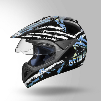 MOTOCROSS D5 DECOR BLACK & BLUE