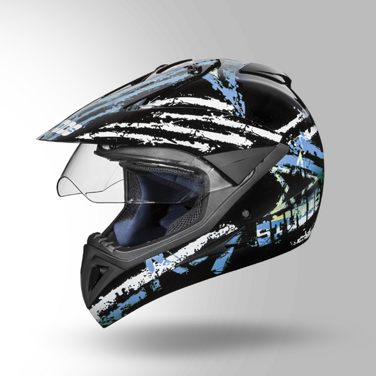 MOTOCROSS D5 DECOR BLACK & BLUE
