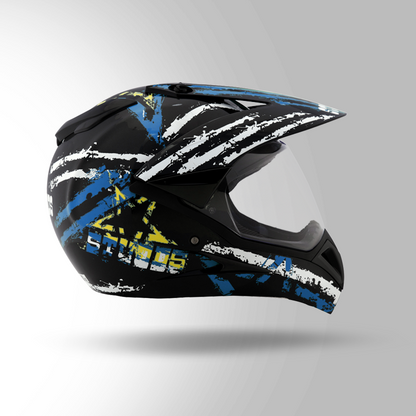 MOTOCROSS D5 DECOR BLACK & BLUE